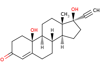 10-Beta hydroxy norethindrone Structure,1236-00-6Structure