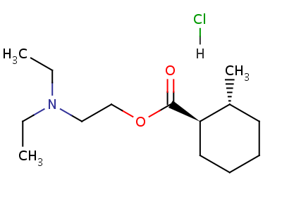 Cyclohexanecarboxylicacid, 2-methyl-, 2-(diethylamino)ethyl ester, hydrochloride, cis-(9ci) Structure,26208-52-6Structure