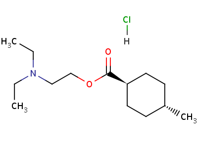 Cyclohexanecarboxylicacid, 4-methyl-, 2-(diethylamino)ethyl ester hydrochloride, trans-(8ci) Structure,28657-04-7Structure