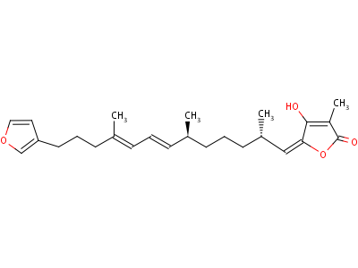 5-[(2S,6s,7e,9e)-13-(3-furyl)-2,6,10-trimethyl-7,9-tridecadienylidene]-4-hydroxy-3-methylfuran-2(5h)-one Structure,37905-12-7Structure