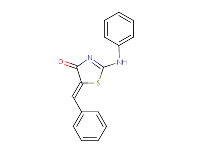 2-Anilino-5-benzylidenethiazol-4(5h)-one Structure,38771-64-1Structure