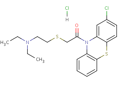 8-Chloro-10-(2-(2-(diethylamino)ethylthio)acetyl)phenothiazine hydrochloride Structure,4377-18-8Structure