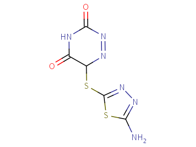 5-(2-Amino-1,3,4-thiodiazol-5)-thio-6-azauracil Structure,4956-10-9Structure