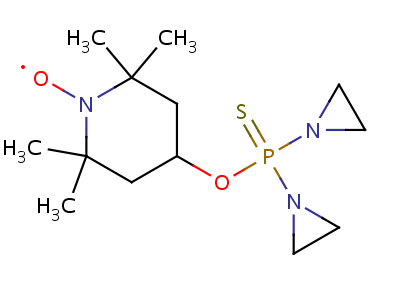 4-[[Bis(1-aziridinyl)phosphinothioyl]oxy]-2,2,6,6-tetramethyl-1-piperidinyloxy Structure,51526-59-1Structure