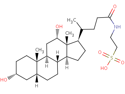 2-[4-[(3R,5r,8r,9s,10s,12s,13r,14s,17r)-3,12-dihydroxy-10,13-dimethyl-2,3,4,5,6,7,8,9,11,12,14,15,16,17-tetradecahydro-1h-cyclopenta[a]phenanthren-17-yl]pentanoylamino]ethanesulfonic acid Structure,516-50-7Structure