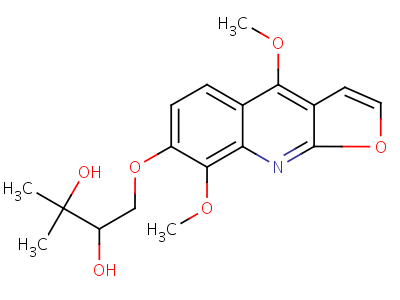 Evoxine Structure,522-11-2Structure