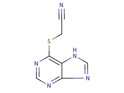 Acetonitrile, (purin-6-ylthio)- Structure,5443-91-4Structure