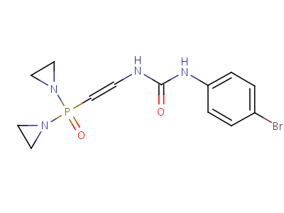 Bis(1-aziridinyl)[2-[3-(4-bromophenyl)ureido]vinyl]phosphine oxide Structure,54948-27-5Structure