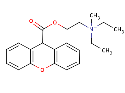 N,n-diethyl-n-methyl-2-[(9h-xanthen-9-ylcarbonyl)oxy]-ethanaminium Structure,5818-17-7Structure