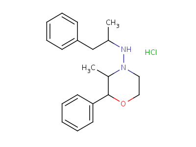 3-Methyl-4-(1-phenyl-2-propylamino)-2-phenylmorpholine hydrochloride Structure,60789-95-9Structure