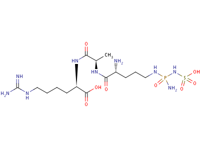 N5-[amino(sulfoamino)phosphinyl]-orn-ala-6-guanidino-nle-oh Structure,62249-77-8Structure