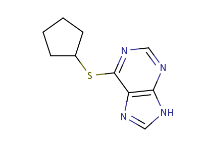 9H-purine,6-(cyclopentylthio)- Structure,6974-88-5Structure