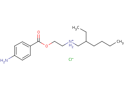 Ethanol,2-[(2-ethylhexyl)amino]-, 1-(4-aminobenzoate), hydrochloride (1:1) Structure,69781-27-7Structure