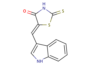 (5Z)-5-(1h-indol-3-ylmethylidene)-2-sulfanylidene-thiazolidin-4-one Structure,73855-59-1Structure