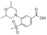 3-(2,6-Dimethylmorpholin-4-yl)-4-(methylsulphonyl)benzoic acid Structure,1000018-49-4Structure