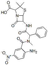 4-Thia-1-azabicyclo[3.2.0]heptane-2-carboxylicacid,6-[2-(2-amino-n-methyl-5-nitrobenzamido)-2-phenylacetamido]-3,3-dimethyl-7-oxo-,dl-(8ci) Structure,10001-90-8Structure