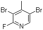 Pyridine, 3,5-dibromo-2-fluoro-4-methyl- Structure,1000340-01-1Structure