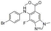 Methyl 5-(4-bromophenylamino)-4-fluoro-1-methyl-1h-benzo[d]imidazole-6-carboxylate Structure,1000340-06-6Structure