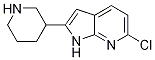 1H-pyrrolo[2,3-b]pyridine, 6-chloro-2-(3-piperidinyl)- Structure,1001069-42-6Structure