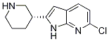 1H-pyrrolo[2,3-b]pyridine, 6-chloro-2-[(3r)-3-piperidinyl]- Structure,1001069-44-8Structure