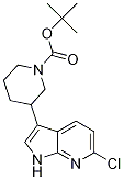 1-Piperidinecarboxylic acid, 3-(6-chloro-1h-pyrrolo[2,3-b]pyridin-3-yl)-, 1,1-dimethylethyl ester Structure,1001070-10-5Structure