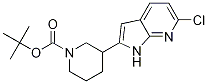 1-Piperidinecarboxylic acid, 3-(6-chloro-1h-pyrrolo[2,3-b]pyridin-2-yl)-, 1,1-dimethylethyl ester Structure,1001070-18-3Structure