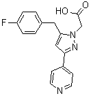 5-[(4-Fluorophenyl)methyl]-3-(4-pyridinyl)-1h-pyrazole-1-acetic acid Structure,1001383-88-5Structure