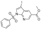 3-Iodo-1-(phenylsulfonyl)-1h-pyrrolo[2,3-b]pyridine-5-carboxylic acid methyl ester Structure,1001414-06-7Structure