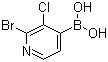 2-Bromo-3-chloropyridine-4-boronic acid Structure,1003043-31-9Structure