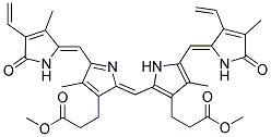 Methyl 3-[2-[(e)-[3-(3-methoxy-3-oxo-propyl)-4-methyl-5-[(e)-(3-methyl-5-oxo-4-vinyl-pyrrol-2-ylidene)methyl]pyrrol-2-ylidene]methyl]-4-methyl-5-[(e)-(4-methyl-5-oxo-3-vinyl-pyrrol-2-ylidene)methyl]-1 Structure,10035-62-8Structure