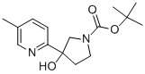 Tert-butyl 3-hydroxy-3-(5-methylpyridin-2-yl)pyrrolidine-1-carboxylate Structure,1003562-09-1Structure