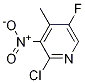 Pyridine, 2-chloro-5-fluoro-4-methyl-3-nitro- Structure,1003711-51-0Structure