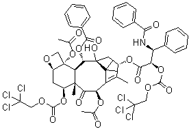 2’,7-Bis-o-{[(2,2,2,-trichloroethyl)oxy]carbonyl paclitaxel Structure,100449-86-3Structure