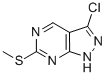 3-Chloro-6-(methylthio)-1H-pyrazolo[3,4-d]pyrimidine Structure,100859-88-9Structure