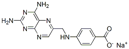 4-(N-[2,4-diamino-6-pteridinylmethyl]-amino)benzoic acid sodium salt Structure,100929-45-1Structure