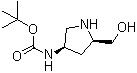 N-[(3r,5r)-5-(hydroxymethyl)-3-pyrrolidinyl]carbamic acid 1,1-dimethylethyl ester Structure,1009335-43-6Structure