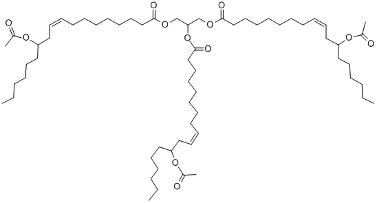 1,2,3-Propanetriyl tris[(r)-12-(acetoxy)oleate] Structure,101-34-8Structure