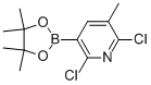 2,6-Dichloro-3-methyl-5-(4,4,5,5-tetramethyl-1,3,2-dioxaborolan-2-yl)-pyridine Structure,1010101-09-3Structure