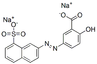 Benzoic acid, 2-hydroxy-5-[(8-sulfo-2-naphthalenyl)azo]-, disodium salt Structure,10114-97-3Structure