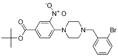 Tert-butyl4-(4-(2-bromobenzyl)piperazin-1-yl)-3-nitrobenzoate Structure,1012060-13-7Structure