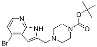 1-Piperazinecarboxylic acid, 4-[(4-bromo-1h-pyrrolo[2,3-b]pyridin-2-yl)methyl]-, 1,1-dimethylethyl ester Structure,1014613-91-2Structure