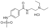 Benzamide, n-(2-(diethylamino)ethyl)-4-((methylsulfonyl)amino)-, monoh ydrochloride Structure,101526-62-9Structure