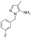 1-(3-Fluorobenzyl)-4-methyl-1H-pyrazol-5-amine Structure,1015845-64-3Structure