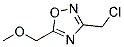 3-(Chloromethyl)-5-(methoxymethyl)-1,2,4-oxadiazole Structure,1015846-54-4Structure