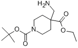 1-Tert-butyl 4-ethyl 4-(aminomethyl)piperidine-1,4-dicarboxylate Structure,1016258-69-7Structure