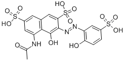 1-Hydroxy-2-(2-hydroxy-5-sulfo-phenylazo)-3,6-disulfo-8-acetamino-naphthaline Structure,101708-53-6Structure