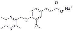 Sodium (e)-3-(3-methoxy-4-((3,5,6-trimethylpyrazin-2-yl)methoxy)phenyl)acrylate Structure,1018438-91-9Structure