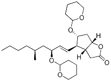 2H-cyclopenta[b]furan-2-one,hexahydro-4-[(1e,3s,5s)-5-methyl-3-[(tetrahydro-2h-pyran-2-yl)oxy]-1-nonen-1-yl]-5-[(tetrahydro-2h-pyran-2-yl)oxy]-, (3ar,4r,5r,6as)- Structure,101849-78-9Structure