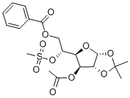 3-O-Acetyl-6-O-benzoyl-5-O-(methylsulfonyl)-1,2-O-isopropylidene-α-D-glucofuranose Structure,102029-58-3Structure