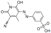 3-(5-Cyano-2-hydroxy-1,4-dimethyl-6-oxo-1,6-dihydropyridin-3-ylazo)benzenesulfonicacid Structure,102056-35-9Structure